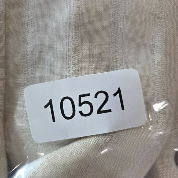 Mens Pronto Uomo Beige Striped Shirt 100% Linen Button Up Short Sleeve Size XL - Picture 7 of 7